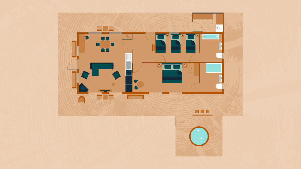 Log Cabin bedroom setup 3