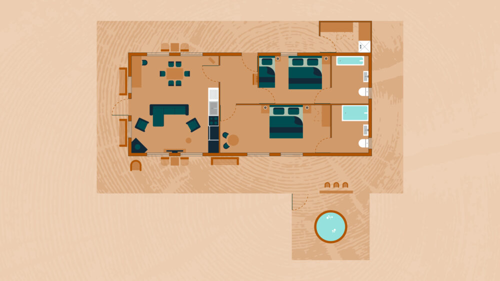 Log Cabin bedroom setup 2